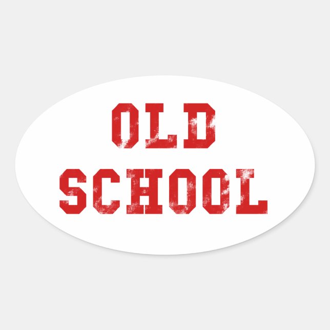 Oval-Sticker | Geschenke von Oldskool für Männer Ovaler Aufkleber (Vorderseite)