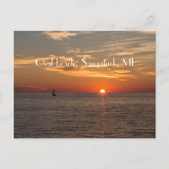 Oval Strand Postkarte (Vorderseite)