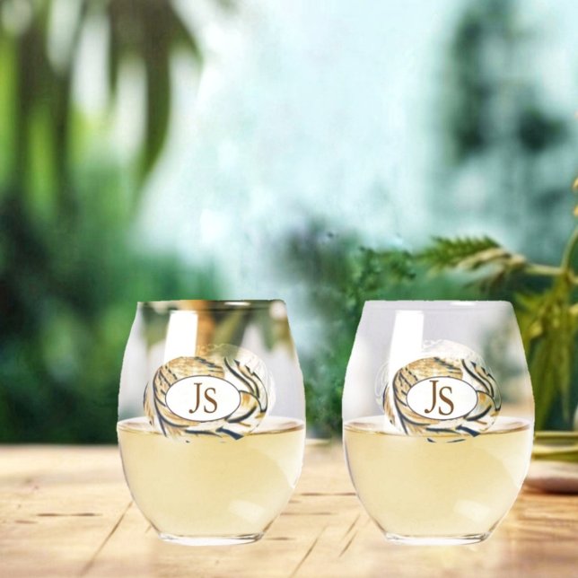 Oval Stripes-JS Weinglas Ohne Stiel (Chilled wine is enhanced by the luxurious look of these Oval Stripes JS Stemless Wine Glasses!)