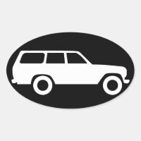 Oval Toyota Land Cruiser 60 Series Icon Sticker B