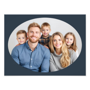 Oval Vorlage für Familienporträt-Fotovergrößerung Fotodruck