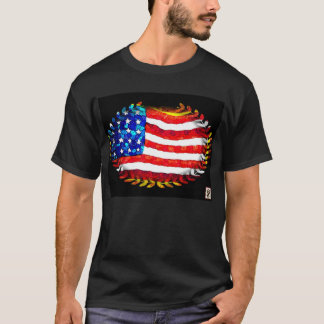 ovale amerikanische Flagge T-Shirt