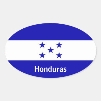 Ovale Aufkleber der honduras-Flagge
