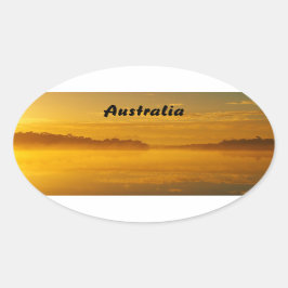 Ovale Aufkleber - Goldener Sonnenaufgang Australie
