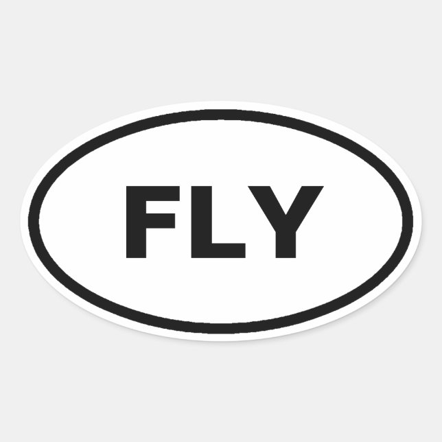 Ovale Autoaufkleber der Fliege Ovaler Aufkleber (Vorderseite)