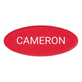 Ovale Bezeichnung für Rot-Acryl-Magnesium-Beruflic Namenschild
