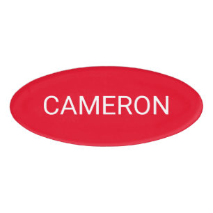 Ovale Bezeichnung für Rot-Acryl-Magnesium-Beruflic Namenschild