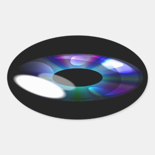 Ovale glänzende Augenaufkleber Ovaler Aufkleber
