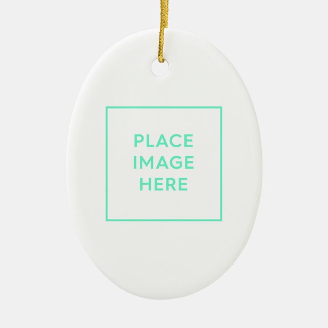 Ovale Keramik Keramik Ornament (Vorne)