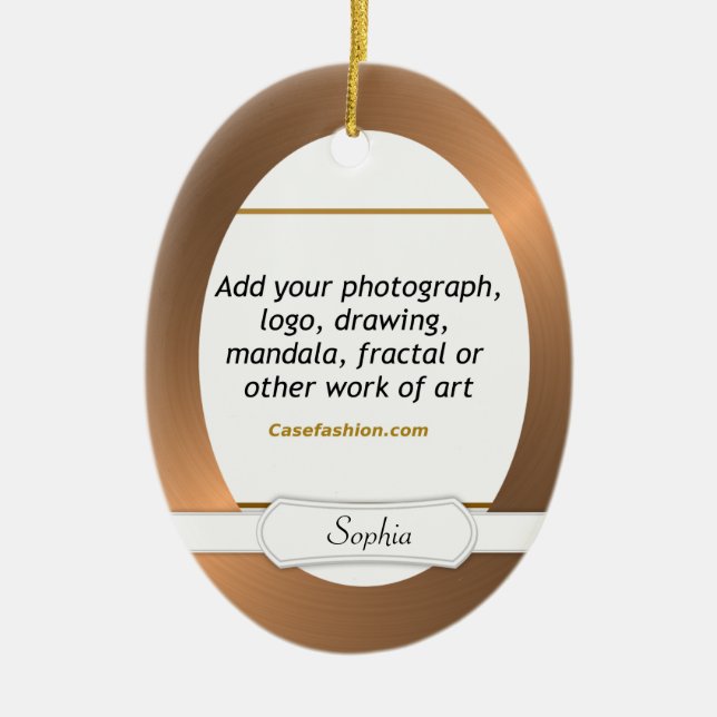 Ovale Keramik-Verzierungs-Kupfer-Grenze mit Ihrer Keramikornament (Vorne)