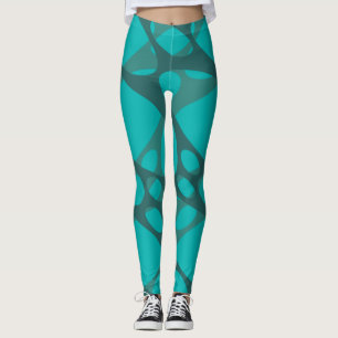 Ovale mit aquamariner Lage Leggings