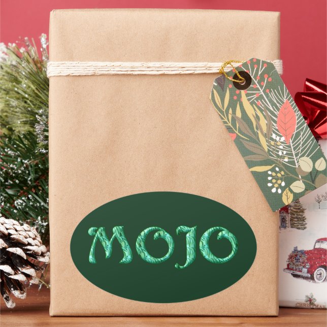 Ovale Mojo-Aufkleber Ovaler Aufkleber (Feiertag)