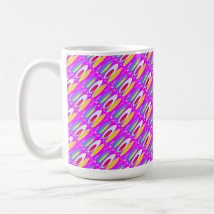 Ovale Musterkunst in gemischten Farben hell modern Kaffeetasse
