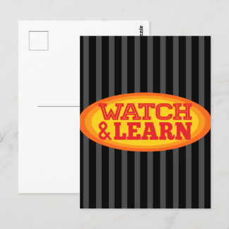 Ovale Streifen beobachten und lernen Postkarte