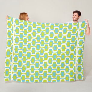 Ovale und Kreise aus dem Limonen und aquatischen Z Fleecedecke