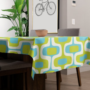 Ovale und Kreise aus dem Limonen und aquatischen Z Tischdecke