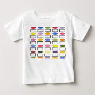 Ovale und Rechtecke - Blumengarten Baby T-shirt