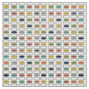 Ovale und Rechtecke - groß Stoff