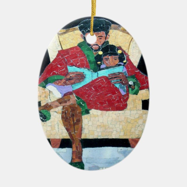 Ovale Verzierung #23 Keramikornament (Vorne)