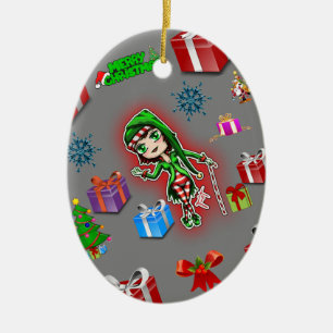 Ovale Weihnachtsschmuck