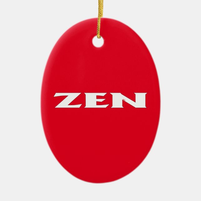 Ovale Zen-Keramik Keramik Ornament (Vorne)