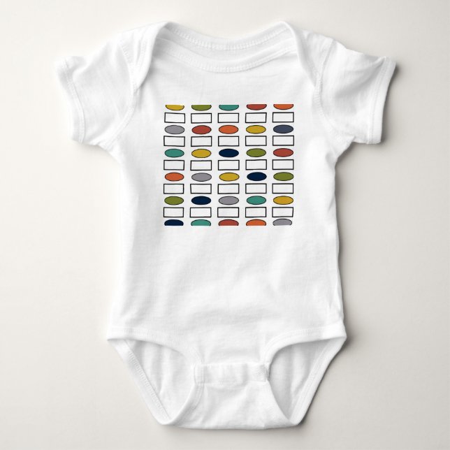 Ovalen und Rectangle Baby Bodysuit Strampler (Vorderseite)