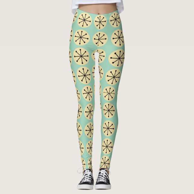 Ovalen und Sternexplosionen Leggings (Vorderseite)