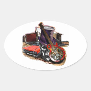 Ovaler Aufkleber BLUESROCK EINSTELLUNG