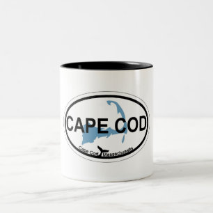 Ovaler Entwurf Cape Cods Zweifarbige Tasse