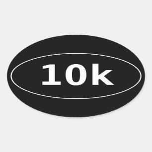 ovaler Laufaufkleber des Rennen-10k Weg Aufkleber