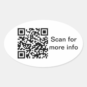 Ovaler QR Code-Aufkleber Aufkleber