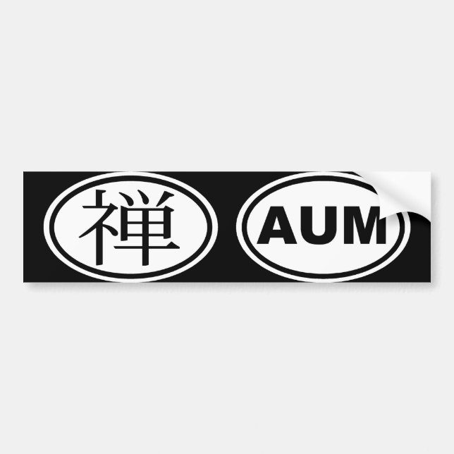 Ovaler Zen-Auto-Aufkleber Autoaufkleber (Vorne)