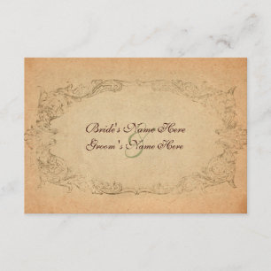 Ovales antikes Pergament uAwg mit Umschlägen RSVP Karte