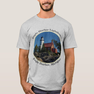 Ovales helles Shirt des Adler-Hafen-Leuchtturmes