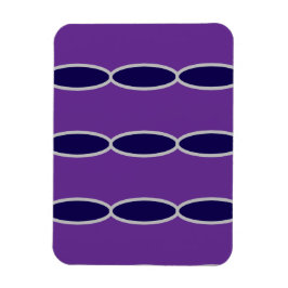 Ovales Lila Kettenmuster Magnet
