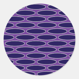 Ovales Lila Kettenmuster Runder Aufkleber