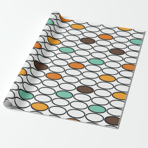Ovals der 70er Jahre Geschenkpapier