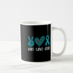 Ovarialkarzinom Hoffnung Liebe Heilung Aquamarine Kaffeetasse