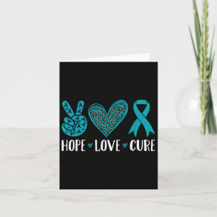 Ovarialkarzinom Hoffnung Liebe Heilung Aquamarine Karte