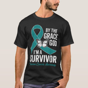 Ovarialkarzinom Überleben durch Gnade Gottes Aquam T-Shirt