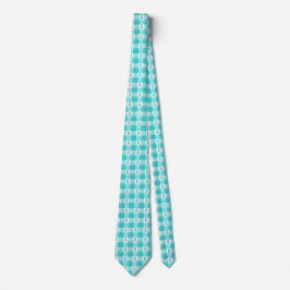 Ovarian Cancer Awareness Plaid Teal Ribbon Krawatte