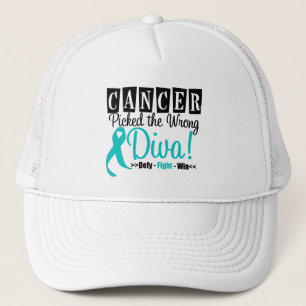 Ovarian Cancer Picked The Wrong Diva v2 Truckerkappe