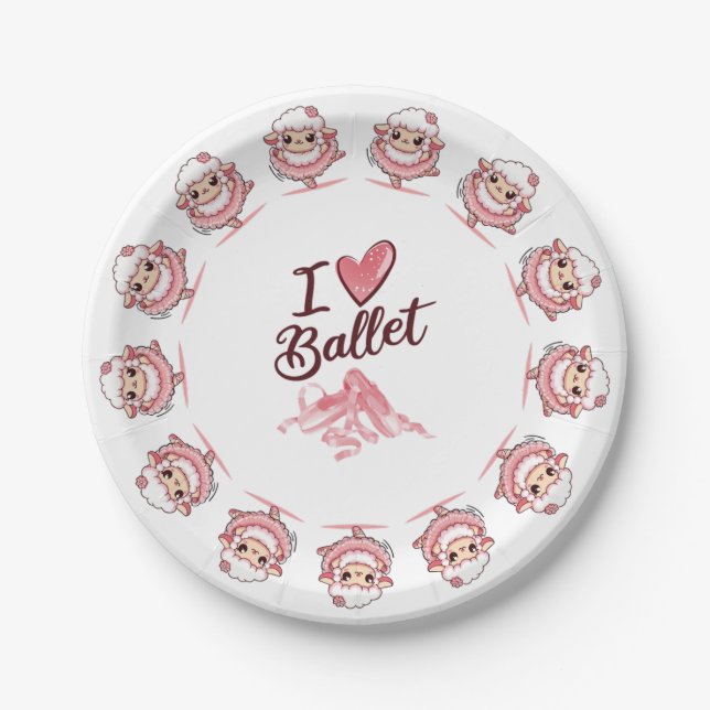 Oveja ballet pappteller (Vorderseite)