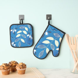 Oven Mitt and Pot Holder Ofenhandschuh & Topflappen-Set