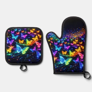 Oven Mitt and Pot Holders Ofenhandschuh & Topflappen-Set