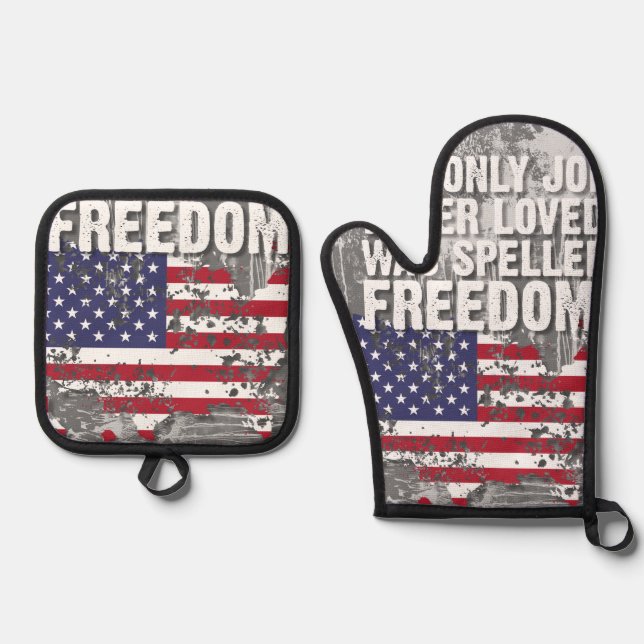 Oven Mitt and Pot Holders Ofenhandschuh & Topflappen-Set (Vorderseite)