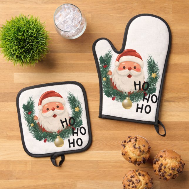 Oven Mitt & Pot Holders Set (Oben Unten)