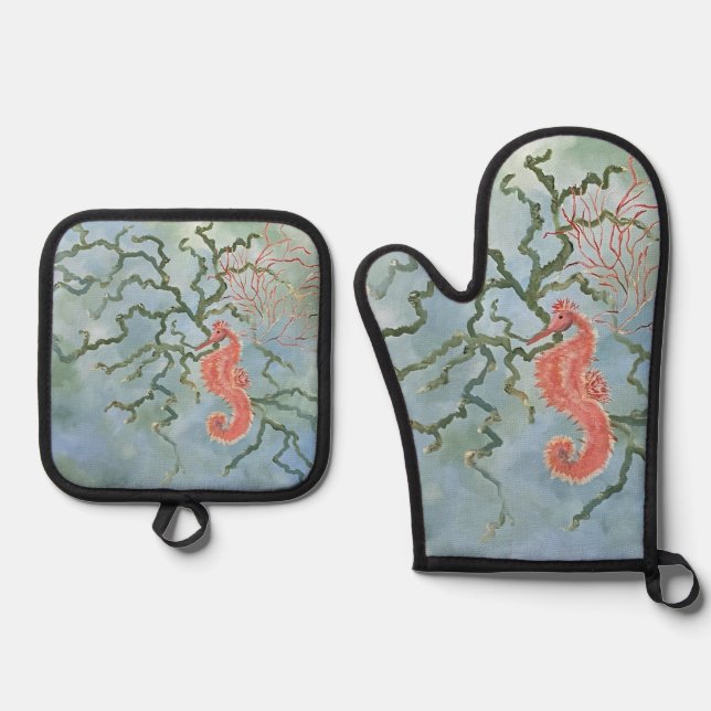 Oven Mitt & Pot Holding Set (Vorderseite)