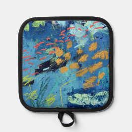 Oven Mitt und Pot Holder in Blackfish Design Topflappen