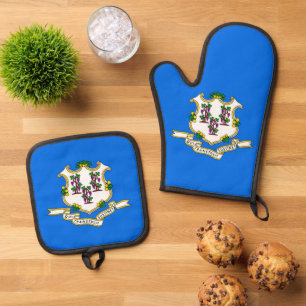 Oven Mitt und Pot Holder mit der Flagge von Connec Ofenhandschuh & Topflappen-Set